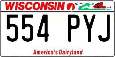 WI license plate 554PYJ