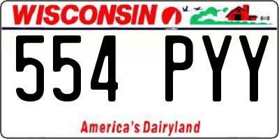 WI license plate 554PYY