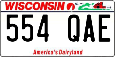 WI license plate 554QAE