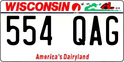 WI license plate 554QAG