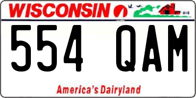 WI license plate 554QAM