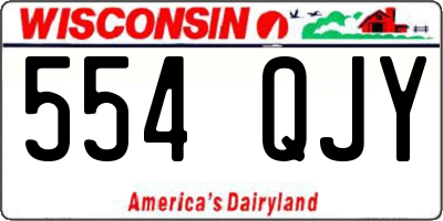 WI license plate 554QJY