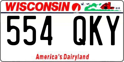 WI license plate 554QKY