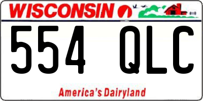 WI license plate 554QLC