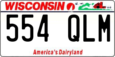 WI license plate 554QLM