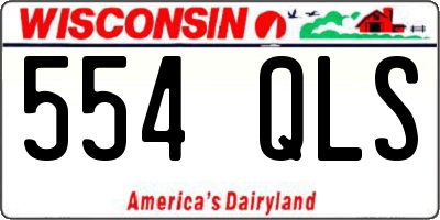 WI license plate 554QLS