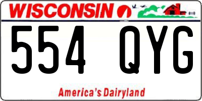 WI license plate 554QYG