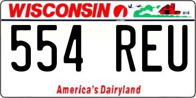 WI license plate 554REU