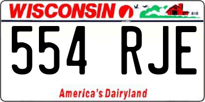 WI license plate 554RJE