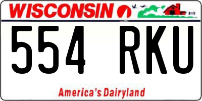 WI license plate 554RKU