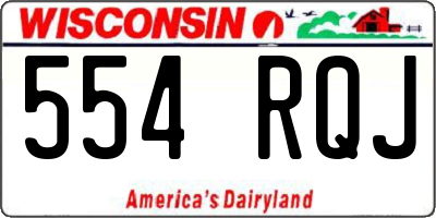 WI license plate 554RQJ