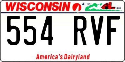 WI license plate 554RVF