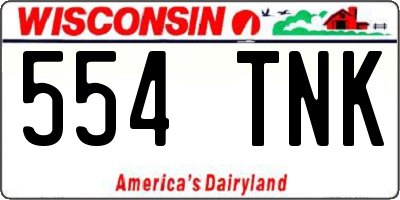 WI license plate 554TNK