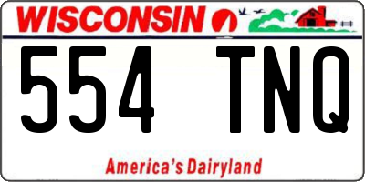WI license plate 554TNQ
