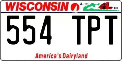 WI license plate 554TPT