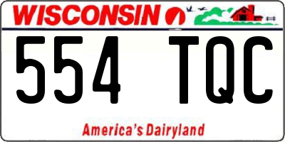 WI license plate 554TQC