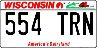 WI license plate 554TRN