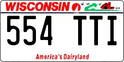 WI license plate 554TTI