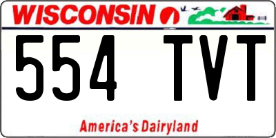 WI license plate 554TVT