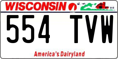 WI license plate 554TVW