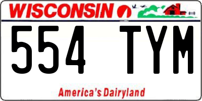 WI license plate 554TYM