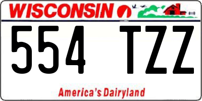 WI license plate 554TZZ