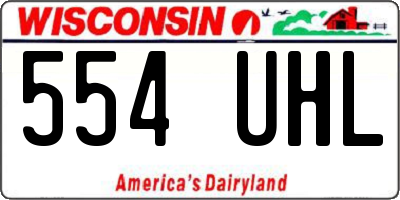 WI license plate 554UHL