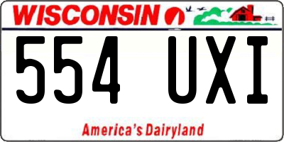 WI license plate 554UXI
