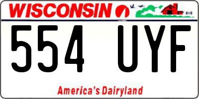 WI license plate 554UYF