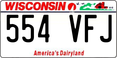 WI license plate 554VFJ