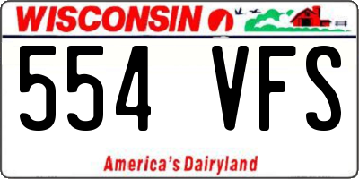 WI license plate 554VFS