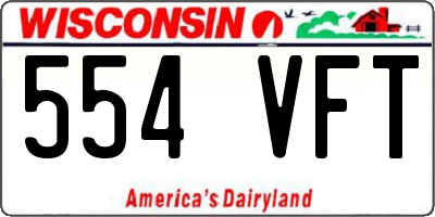 WI license plate 554VFT