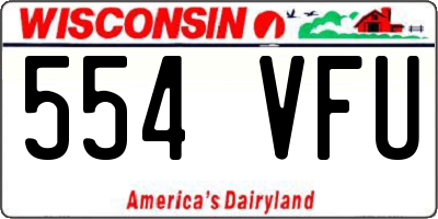 WI license plate 554VFU