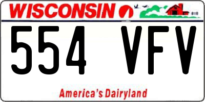WI license plate 554VFV