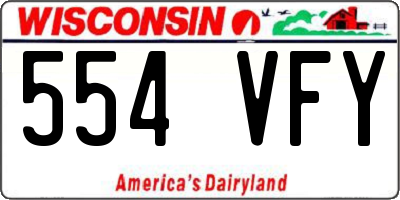 WI license plate 554VFY