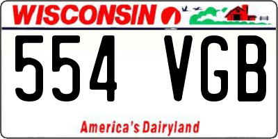 WI license plate 554VGB