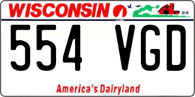 WI license plate 554VGD
