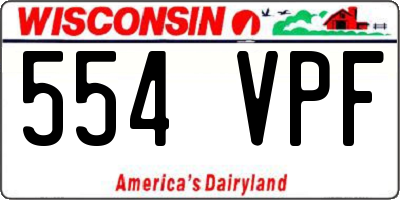 WI license plate 554VPF