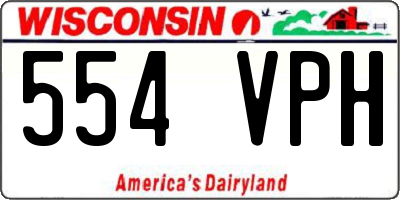 WI license plate 554VPH
