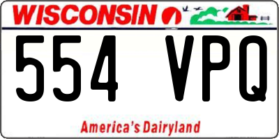 WI license plate 554VPQ