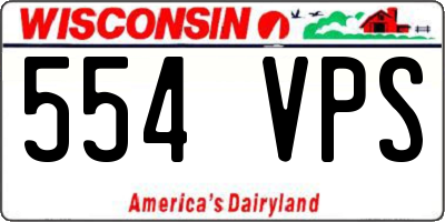 WI license plate 554VPS