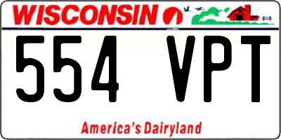 WI license plate 554VPT