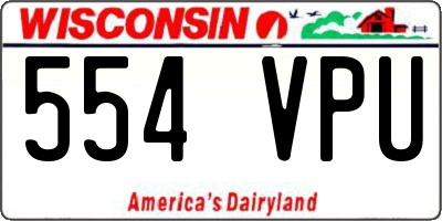 WI license plate 554VPU