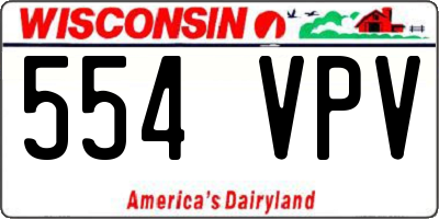 WI license plate 554VPV