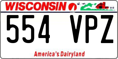 WI license plate 554VPZ