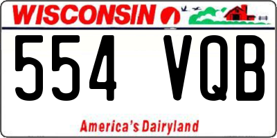 WI license plate 554VQB