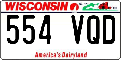 WI license plate 554VQD