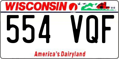 WI license plate 554VQF