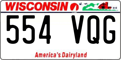 WI license plate 554VQG
