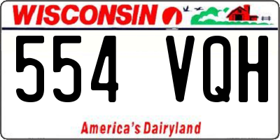 WI license plate 554VQH